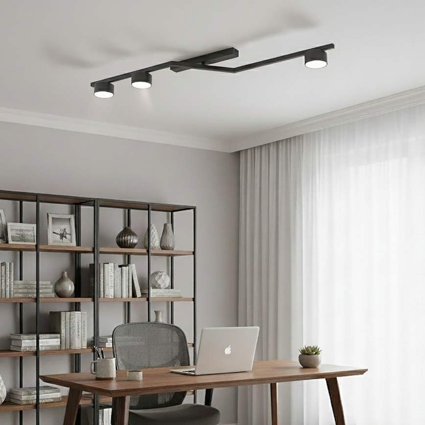 Stropní svítidlo SKAN 3xGX53/12W/230V černá