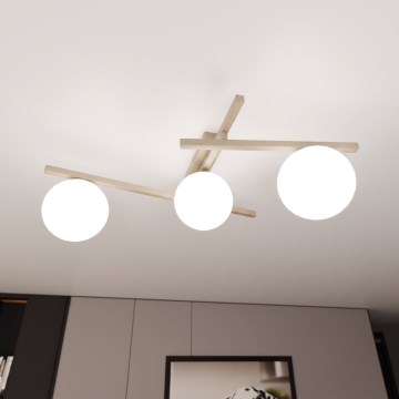 Stropní svítidlo SMART 3xE14/10W/230V béžová/bílá