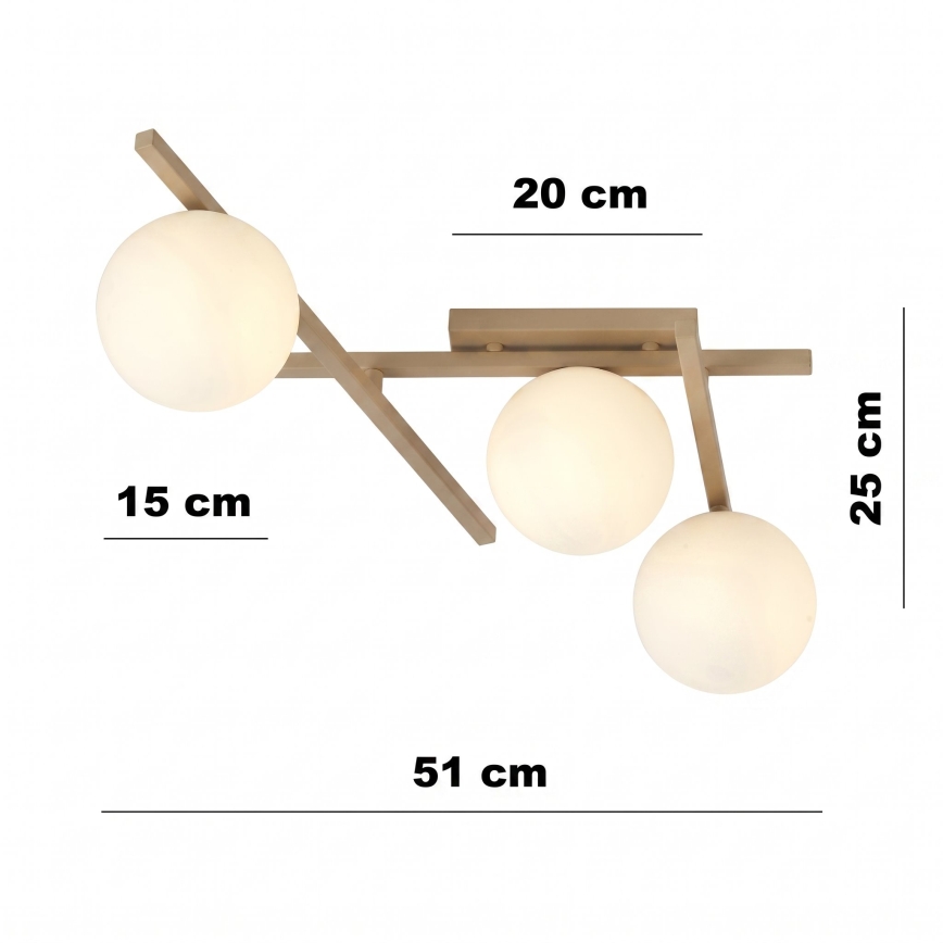 Stropní svítidlo SMART 3xE14/10W/230V béžová/bílá