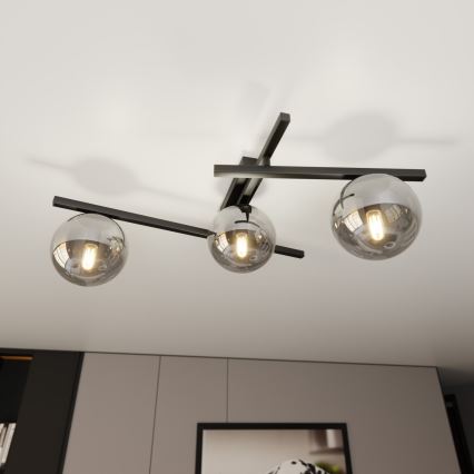 Stropní svítidlo SMART 3xE14/10W/230V černá/šedá