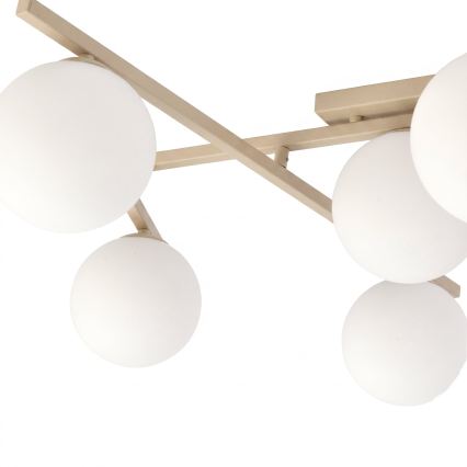 Stropní svítidlo SMART 5xE14/10W/230V béžová/bílá