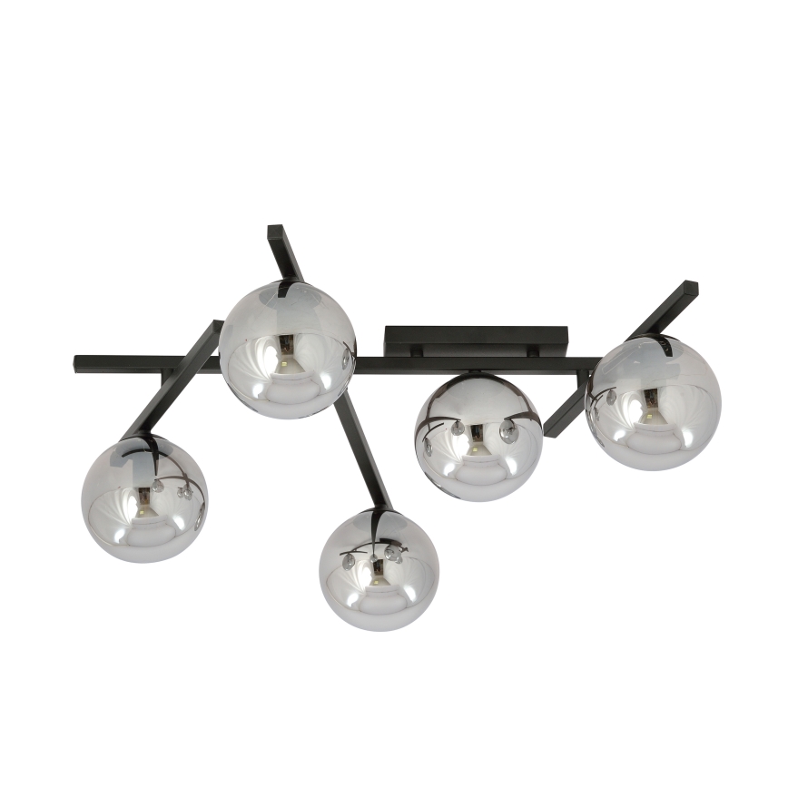 Stropní svítidlo SMART 5xE14/10W/230V černá/šedá