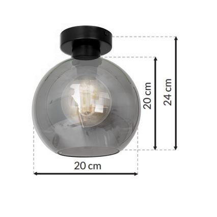 Stropní svítidlo SOFIA 1xE27/60W/230V černá