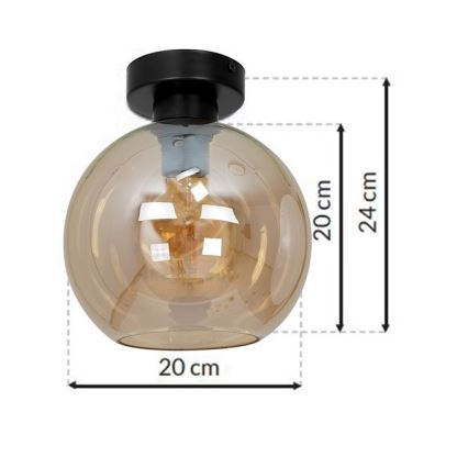 Stropní svítidlo SOFIA 1xE27/60W/230V hnědá