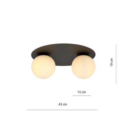 Stropní svítidlo SOLAR 2xE14/10W/230V černá/bílá