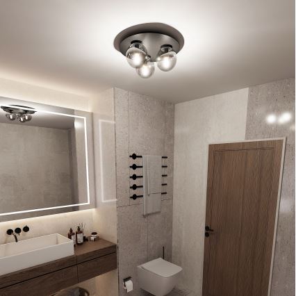Stropní svítidlo SOLAR 3xE14/10W/230V černá/šedá