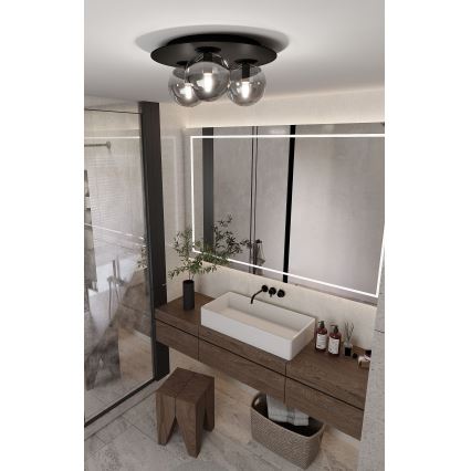 Stropní svítidlo SOLAR 3xE14/10W/230V černá/šedá