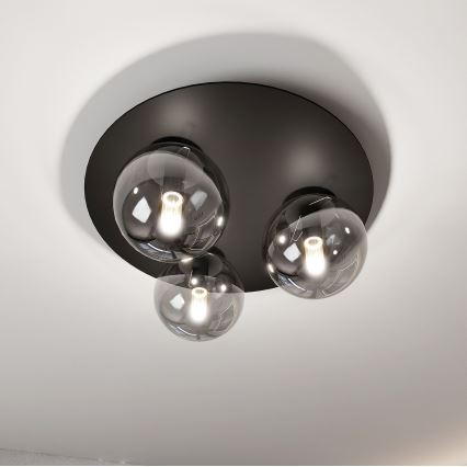 Stropní svítidlo SOLAR 3xE14/10W/230V černá/šedá