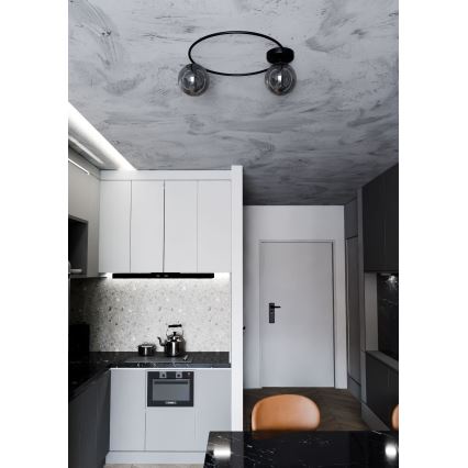 Stropní svítidlo SOPRA 2xE14/10W/230V černá