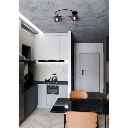 Stropní svítidlo SOPRA 2xE14/10W/230V černá