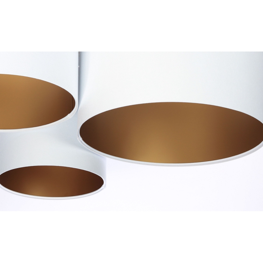 Stropní svítidlo SPACE 3xE27/60W/230V bílá/zlatá