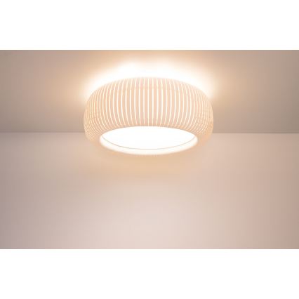 Stropní svítidlo STRIPES 2xE27/40W/230V pr. 55 cm bílá/krémová