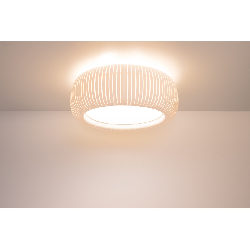 Stropní svítidlo STRIPES 2xE27/40W/230V pr. 55 cm bílá/krémová