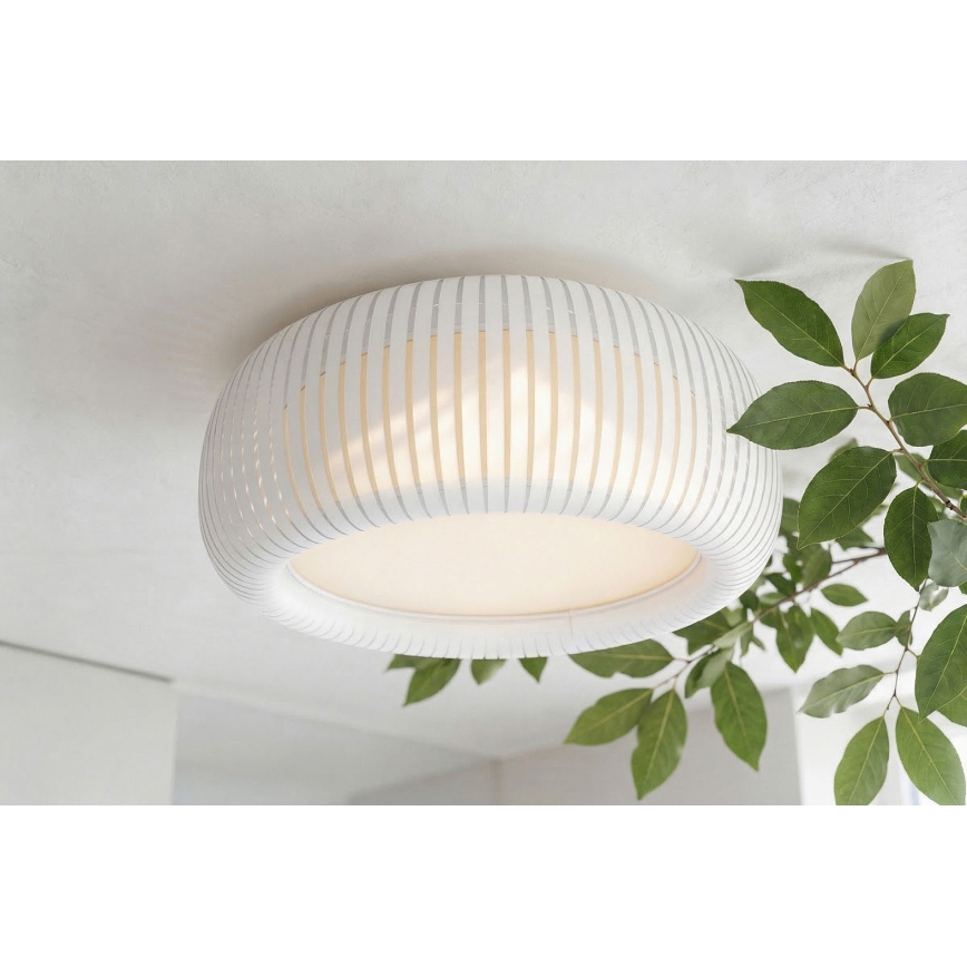 Stropní svítidlo STRIPES 2xE27/40W/230V pr. 55 cm bílá/krémová