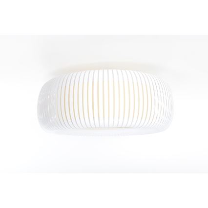 Stropní svítidlo STRIPES 2xE27/40W/230V pr. 55 cm bílá/krémová