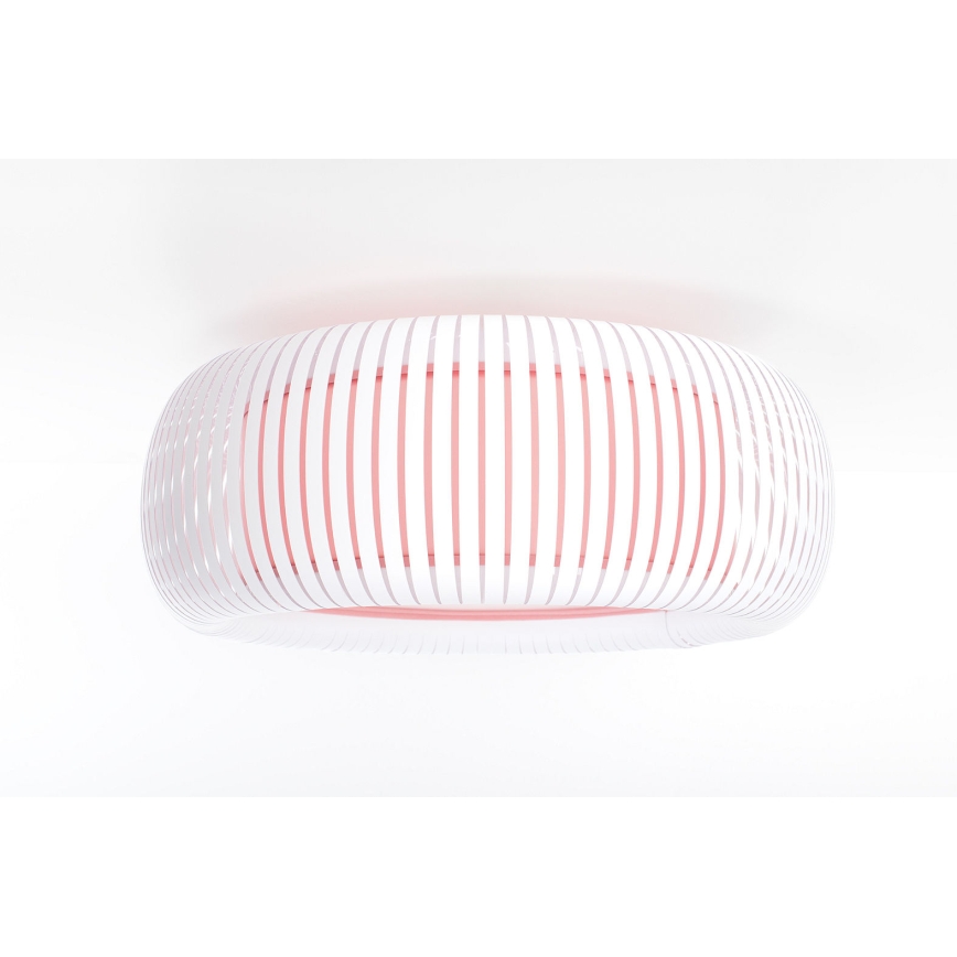 Stropní svítidlo STRIPES 2xE27/40W/230V pr. 55 cm bílá/růžová