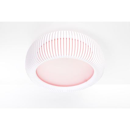 Stropní svítidlo STRIPES 2xE27/40W/230V pr. 55 cm bílá/růžová