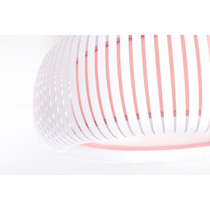 Stropní svítidlo STRIPES 2xE27/40W/230V pr. 55 cm bílá/růžová