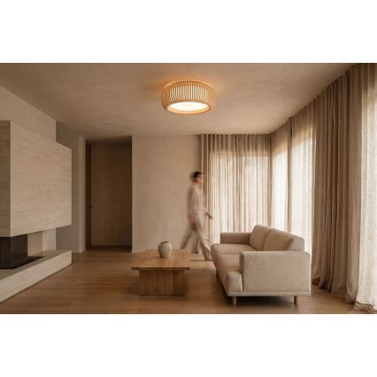 Stropní svítidlo STRIPES 2xE27/40W/230V pr. 55 cm krémová/bílá