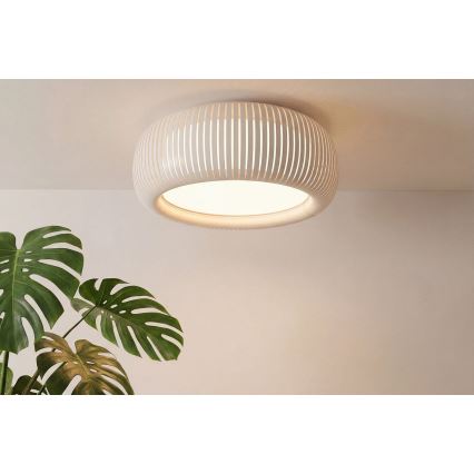 Stropní svítidlo STRIPES 2xE27/40W/230V pr. 55 cm krémová/bílá