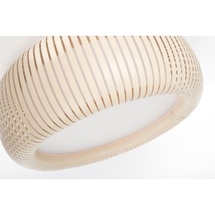 Stropní svítidlo STRIPES 2xE27/40W/230V pr. 55 cm krémová/bílá