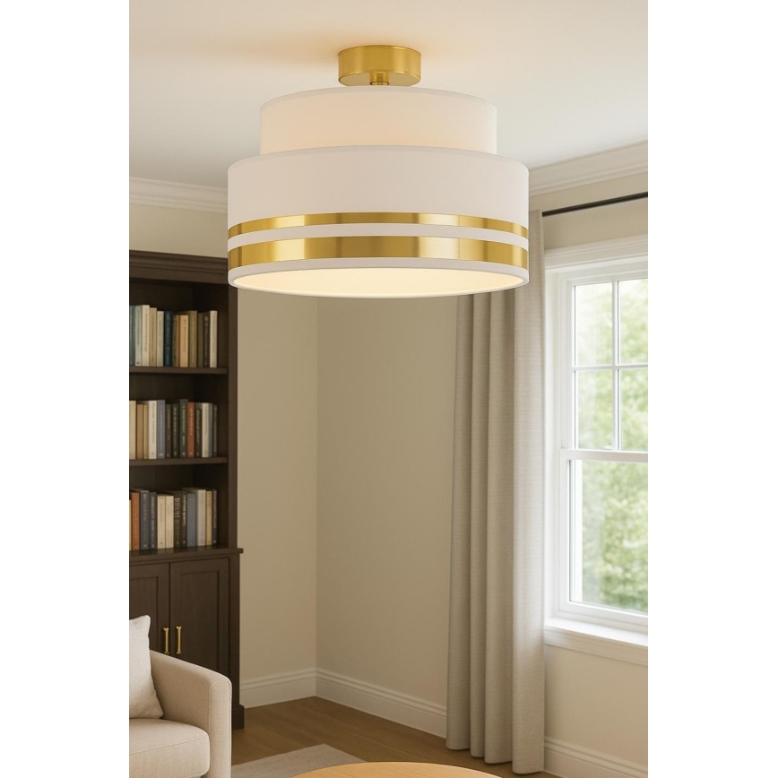 Stropní svítidlo TAMI 1xE27/60W/230V béžová/zlatá