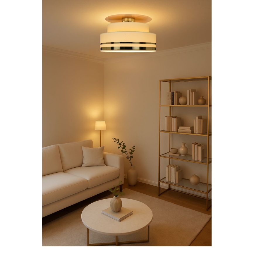 Stropní svítidlo TAMI 1xE27/60W/230V béžová/zlatá