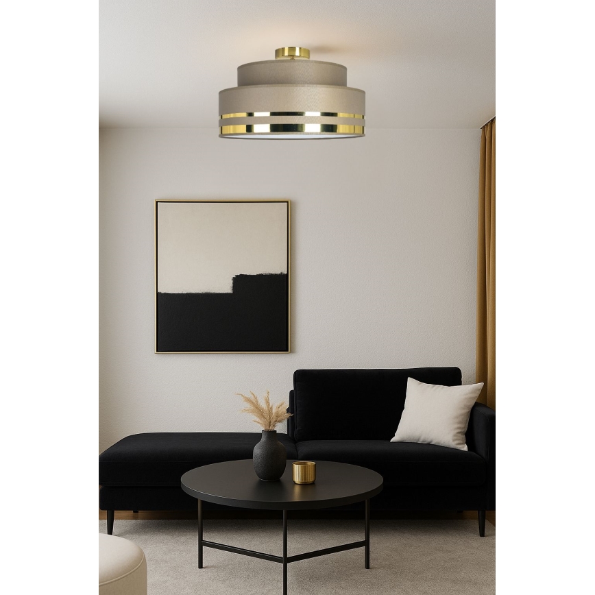 Stropní svítidlo TAMI 1xE27/60W/230V hnědá/zlatá