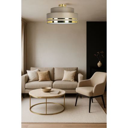 Stropní svítidlo TAMI 1xE27/60W/230V hnědá/zlatá