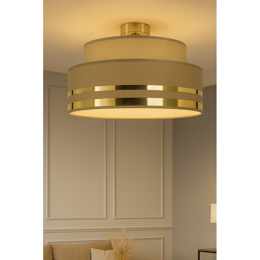 Stropní svítidlo TAMI 1xE27/60W/230V hnědá/zlatá