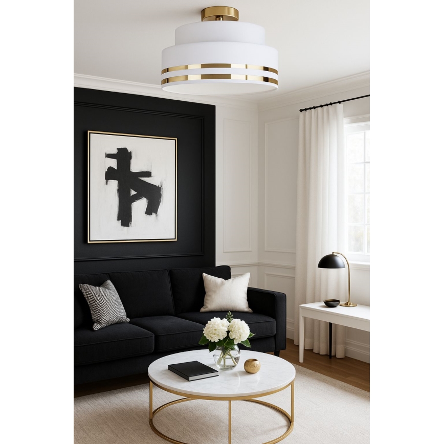 Stropní svítidlo TAMI 1xE27/60W/230V krémová/zlatá