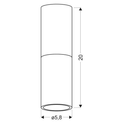 Stropní svítidlo TUBA 1xGU10/15W/230V