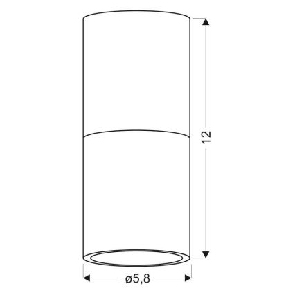 Stropní svítidlo TUBA 1xGU10/50W/230V černá