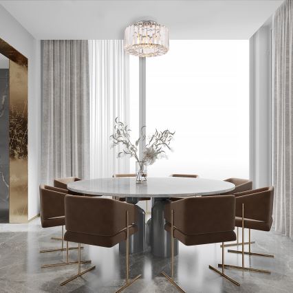 Stropní svítidlo VETRO 1xE27/15W/230V pr. 24,5 cm matný chrom