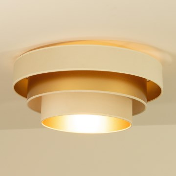 Stropní svítidlo WENTA 1xE27/60W/230V pr. 50 cm béžová/zlatá