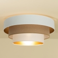 Stropní svítidlo WENTA 1xE27/60W/230V pr. 50 cm bílá/hnědá