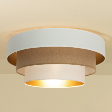 Stropní svítidlo WENTA 1xE27/60W/230V pr. 50 cm bílá/hnědá