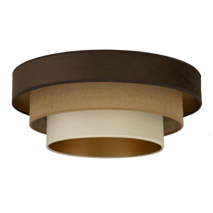 Stropní svítidlo WENTA 1xE27/60W/230V pr. 50 cm hnědá/juta/béžová