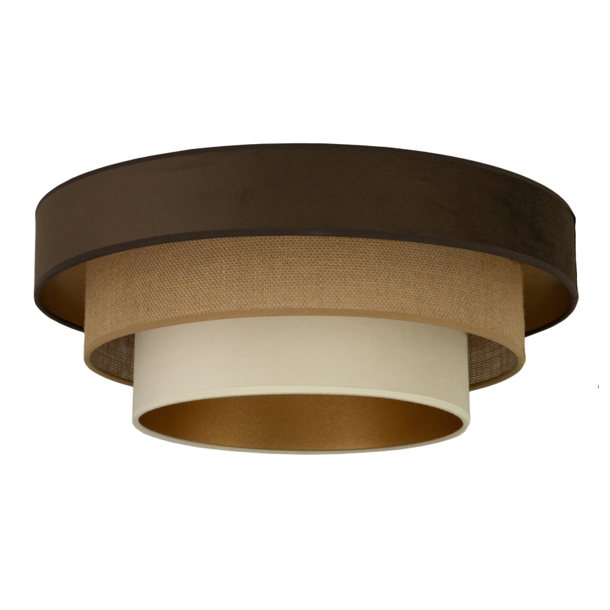 Stropní svítidlo WENTA 1xE27/60W/230V pr. 50 cm hnědá/juta/béžová
