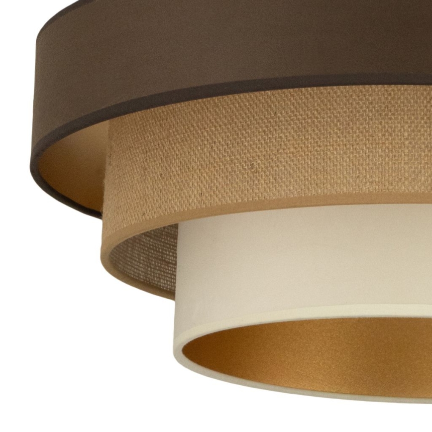 Stropní svítidlo WENTA 1xE27/60W/230V pr. 50 cm hnědá/juta/béžová