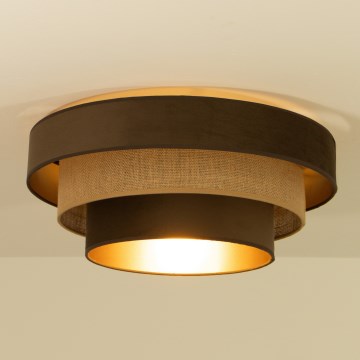 Stropní svítidlo WENTA 1xE27/60W/230V pr. 50 cm hnědá/juta