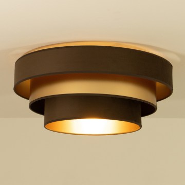 Stropní svítidlo WENTA 1xE27/60W/230V pr. 50 cm hnědá/zlatá