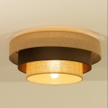 Stropní svítidlo WENTA 1xE27/60W/230V pr. 50 cm juta/hnědá