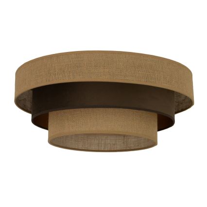 Stropní svítidlo WENTA 1xE27/60W/230V pr. 50 cm juta/hnědá