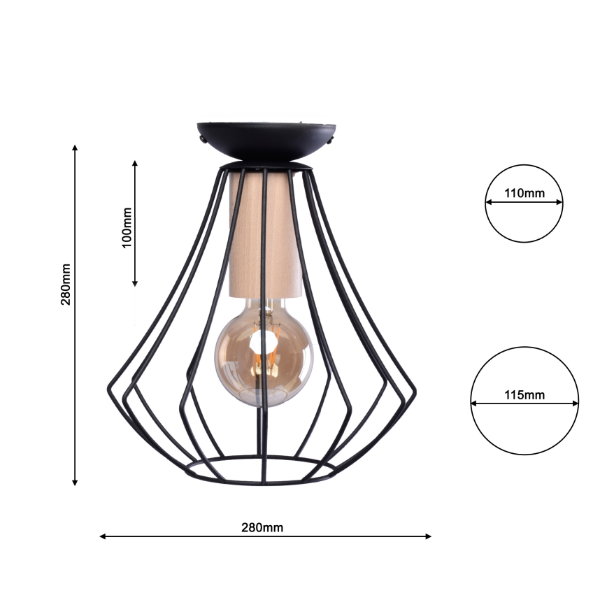 Stropní svítidlo WILL 1xE27/60W/230V