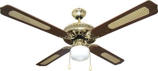 Stropní ventilátor 1xE27/70W/230V pr. 132 cm hnědá/zlatá