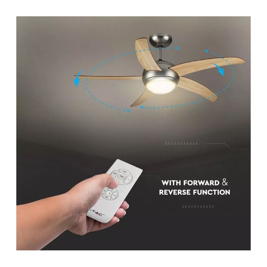 Stropní ventilátor 2xE27/20W/230V pr. 132 cm + dálkové ovládání