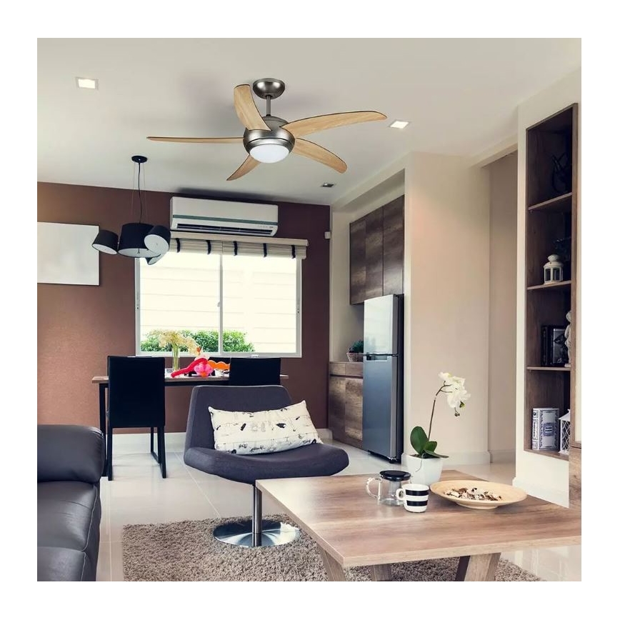 Stropní ventilátor 2xE27/20W/230V pr. 132 cm + dálkové ovládání