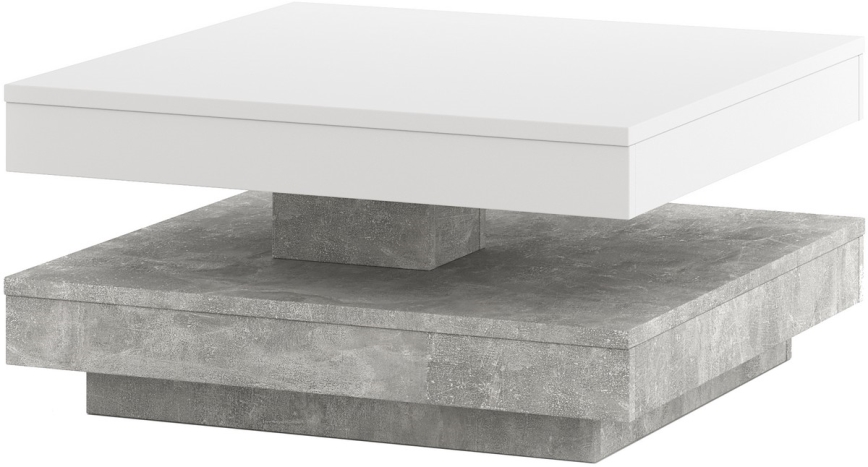 Stůl TIMO bílá/šedá beton
