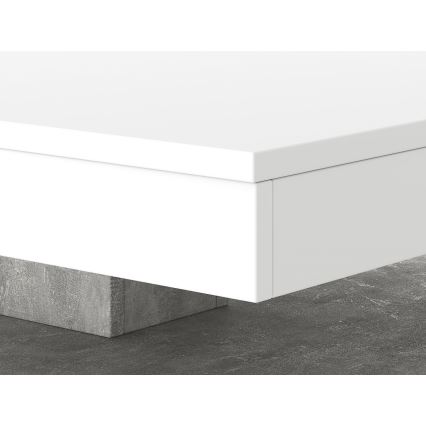 Stůl TIMO bílá/šedá beton